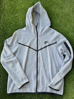 Nike Sportswear Tech Fleece FULL SUIT (Jacket AND Pants) Men Sz L Grey/Black